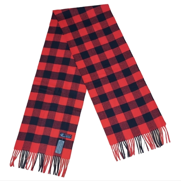 Classic Scarf Womens Mens Red Black Neck Scarf Plaid Winter Scarf Fall Softest - Picture 4 of 10